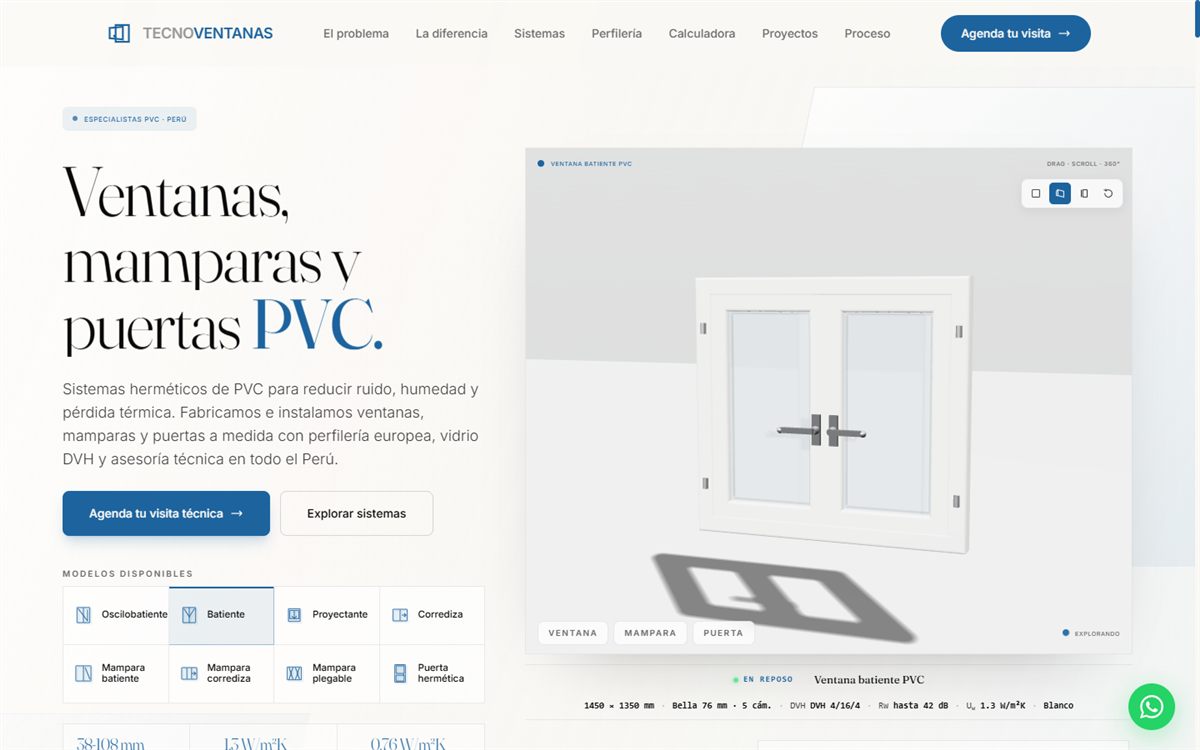 TecnoVentanas — web de ventanas PVC